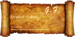 Grafel Fanni névjegykártya